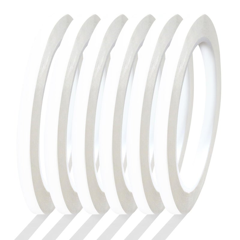 QIMAOO 6 Rolls 1/4" Whiteboard Tape Line 6mm Pinstripe Tape White Board Tape, Thin Dry Erase Tape Lines for White Board Graphic Chart Marking DIY Art, 216ft Per Roll - Image 1